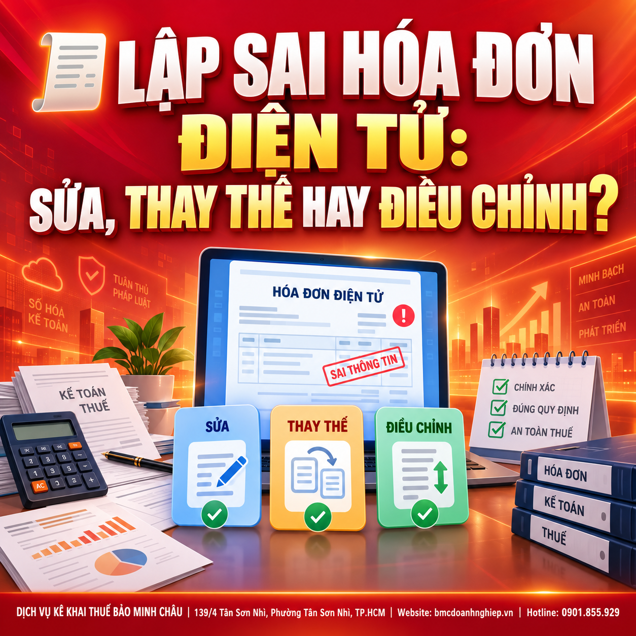 🧾 LẬP SAI HÓA ĐƠN ĐIỆN TỬ: SỬA, THAY THẾ HAY ĐIỀU CHỈNH?