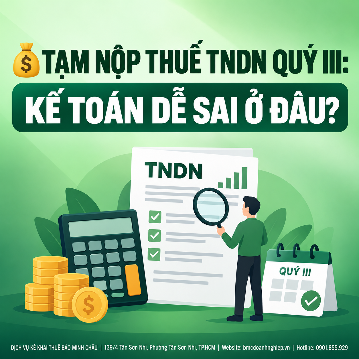 💰 TẠM NỘP THUẾ TNDN QUÝ III: KẾ TOÁN DỄ SAI Ở ĐÂU?