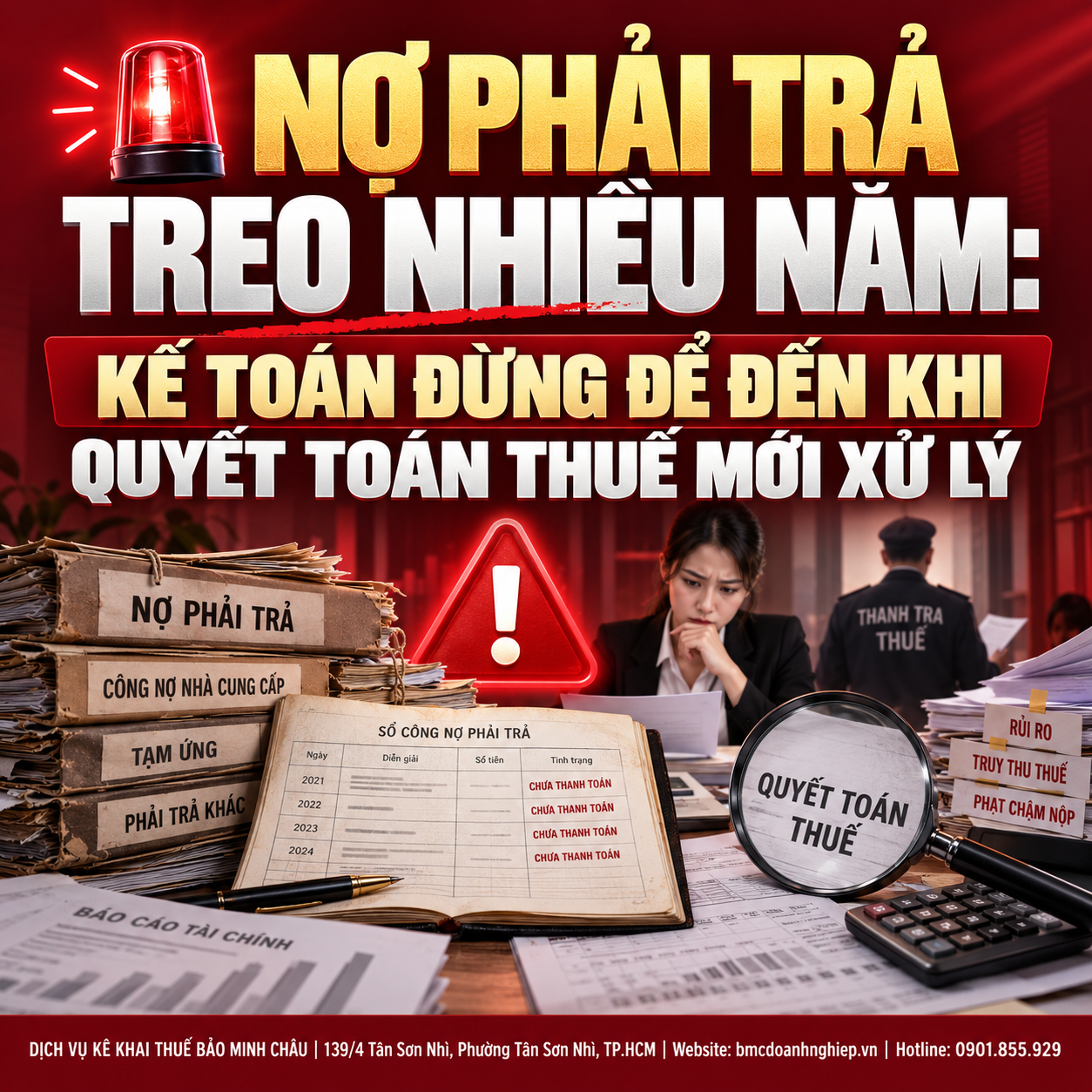 🚨 NỢ PHẢI TRẢ TREO NHIỀU NĂM: KẾ TOÁN ĐỪNG ĐỂ ĐẾN KHI QUYẾT TOÁN THUẾ MỚI XỬ LÝ