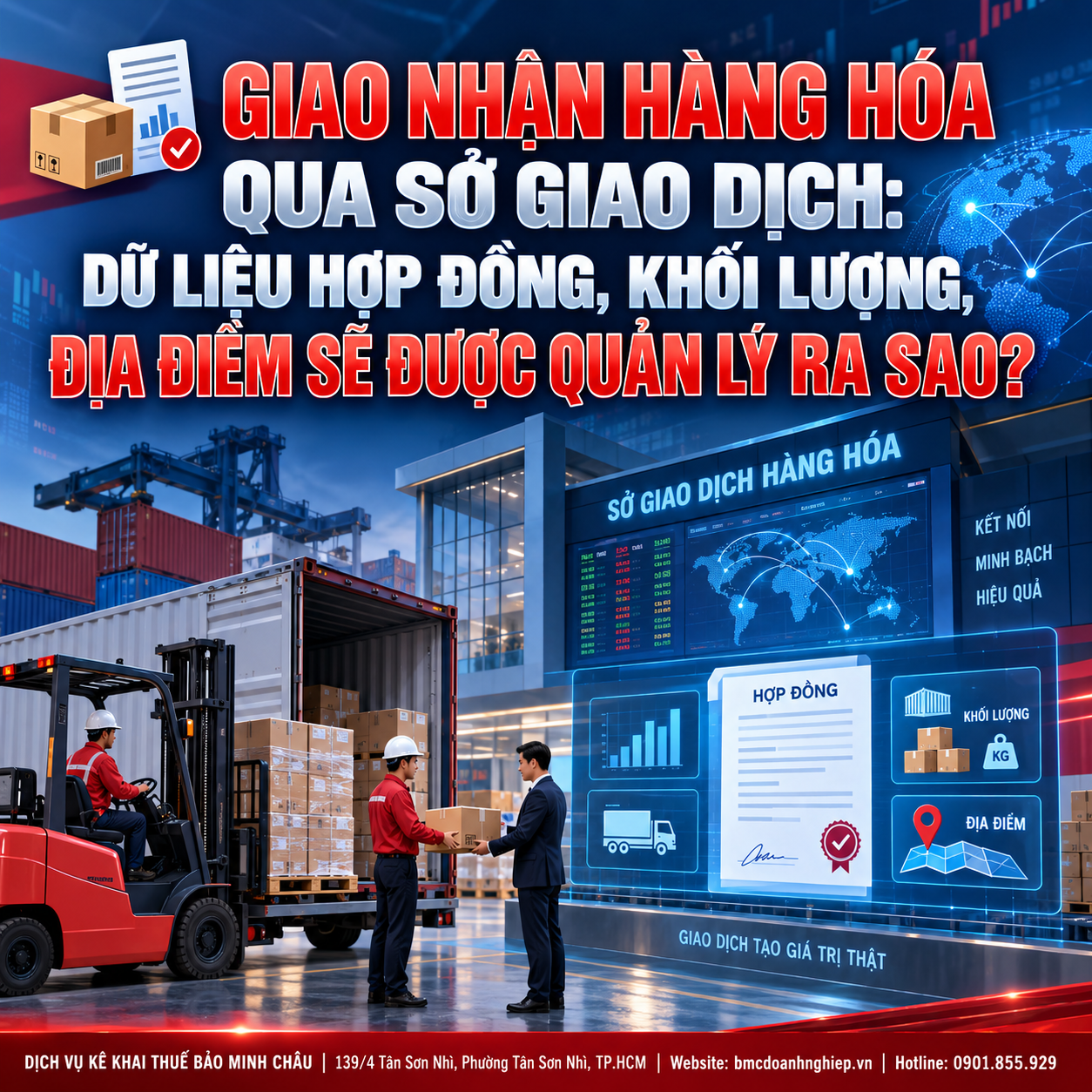 📦 GIAO NHẬN HÀNG HÓA QUA SỞ GIAO DỊCH: DỮ LIỆU HỢP ĐỒNG, KHỐI LƯỢNG, ĐỊA ĐIỂM SẼ ĐƯỢC QUẢN LÝ RA SAO?