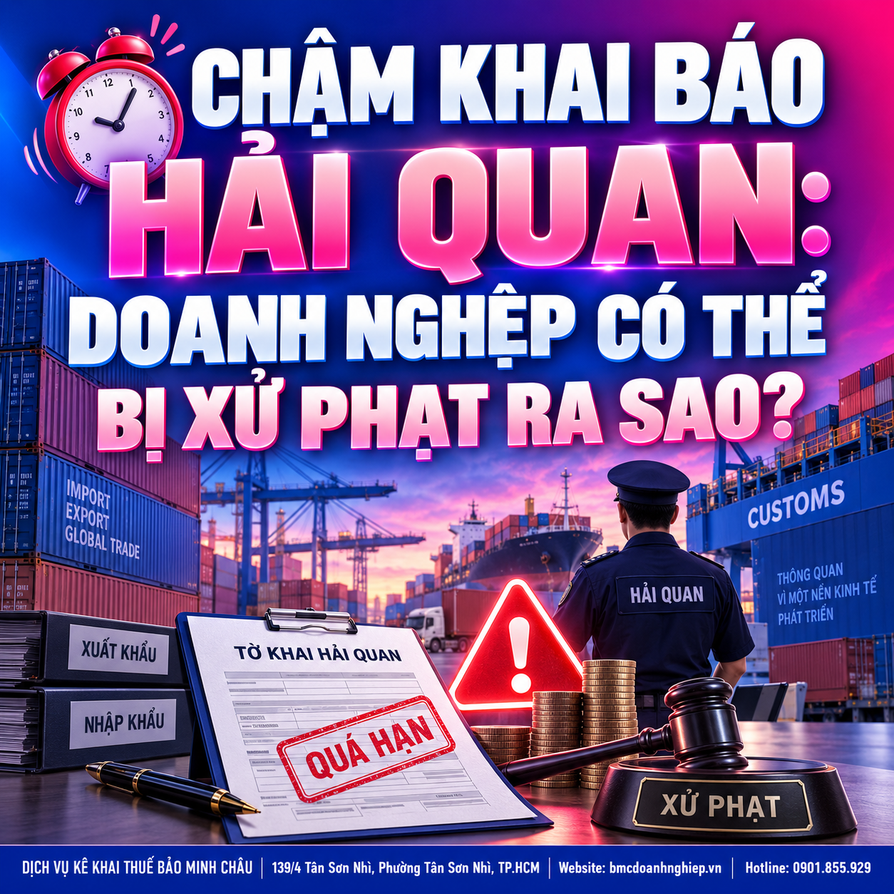 ⏰ CHẬM KHAI BÁO HẢI QUAN: DOANH NGHIỆP CÓ THỂ BỊ XỬ PHẠT RA SAO?