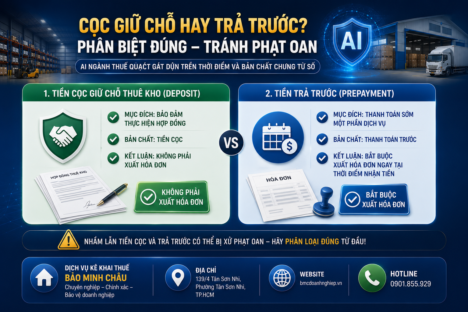 CỌC GIỮ CHỖ HAY TRẢ TRƯƠC? PHÂN BIỆ ĐÚNG ĐỂ TRÁNH PHẠT OAN