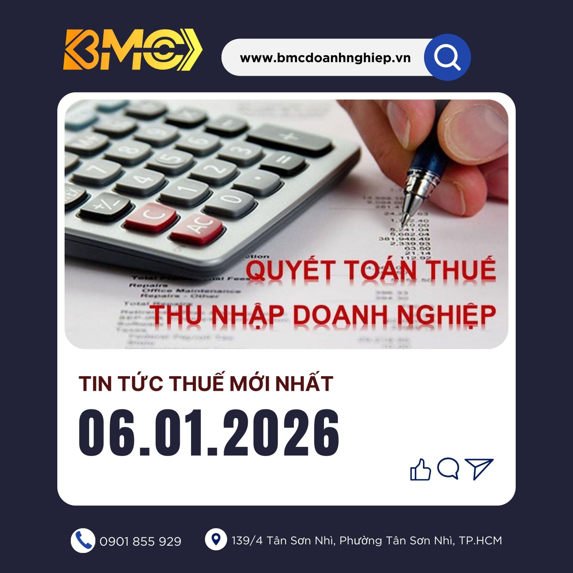 📢 [BẢN TIN THUẾ 06/01/2026] – NHỮNG LƯU Ý QUAN TRỌNG ĐẦU NĂM MỚI