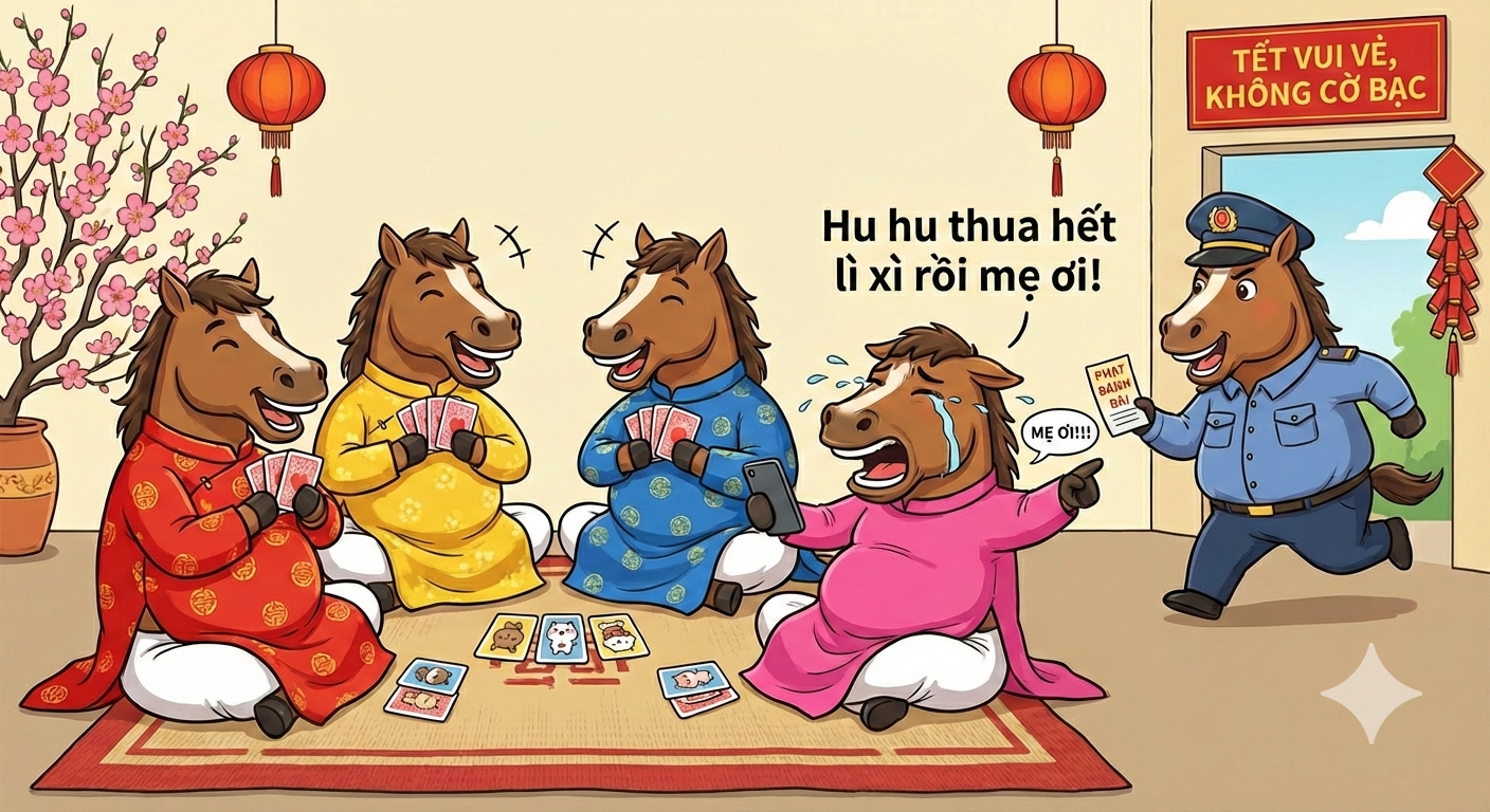 🎴 ĐÁNH BÀI NGÀY TẾT: ĐỪNG ĐỂ "VUI QUÁ ĐÀ" DẪN ĐẾN "HẬU QUẢ THẬT"