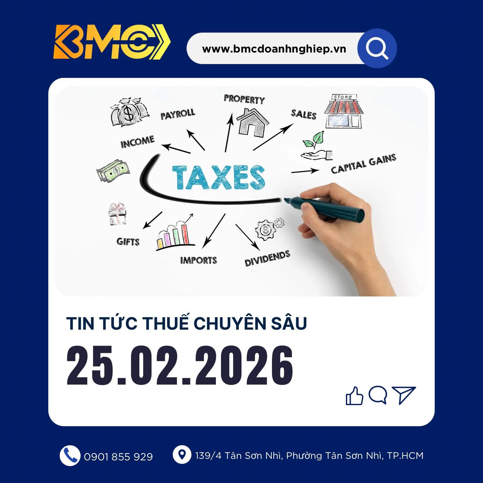 🧧 [BẢN TIN THUẾ CUỐI NGÀY 25/02/2026] – DƯ ÂM KHAI XUÂN &amp; BẮT ĐẦU "CUỘC ĐUA" QUYẾT TOÁN THUẾ 2025