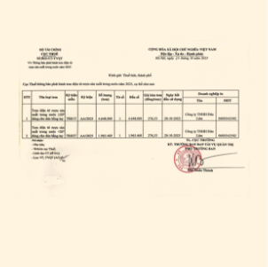 Thông báo phát hành tem điện tử rượu sản xuất trong nước năm 2025