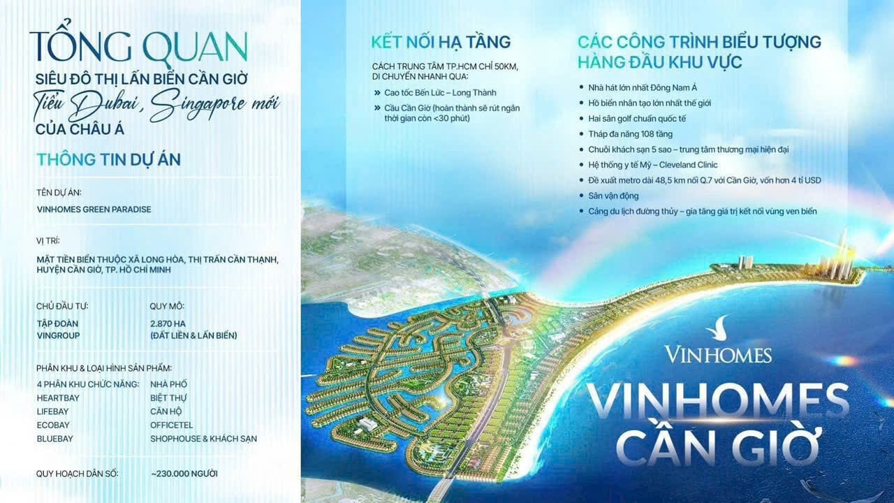 TẠI SAO NÊN CHỌN VINHOMES GREEN PARADISE CẦN GIỜ