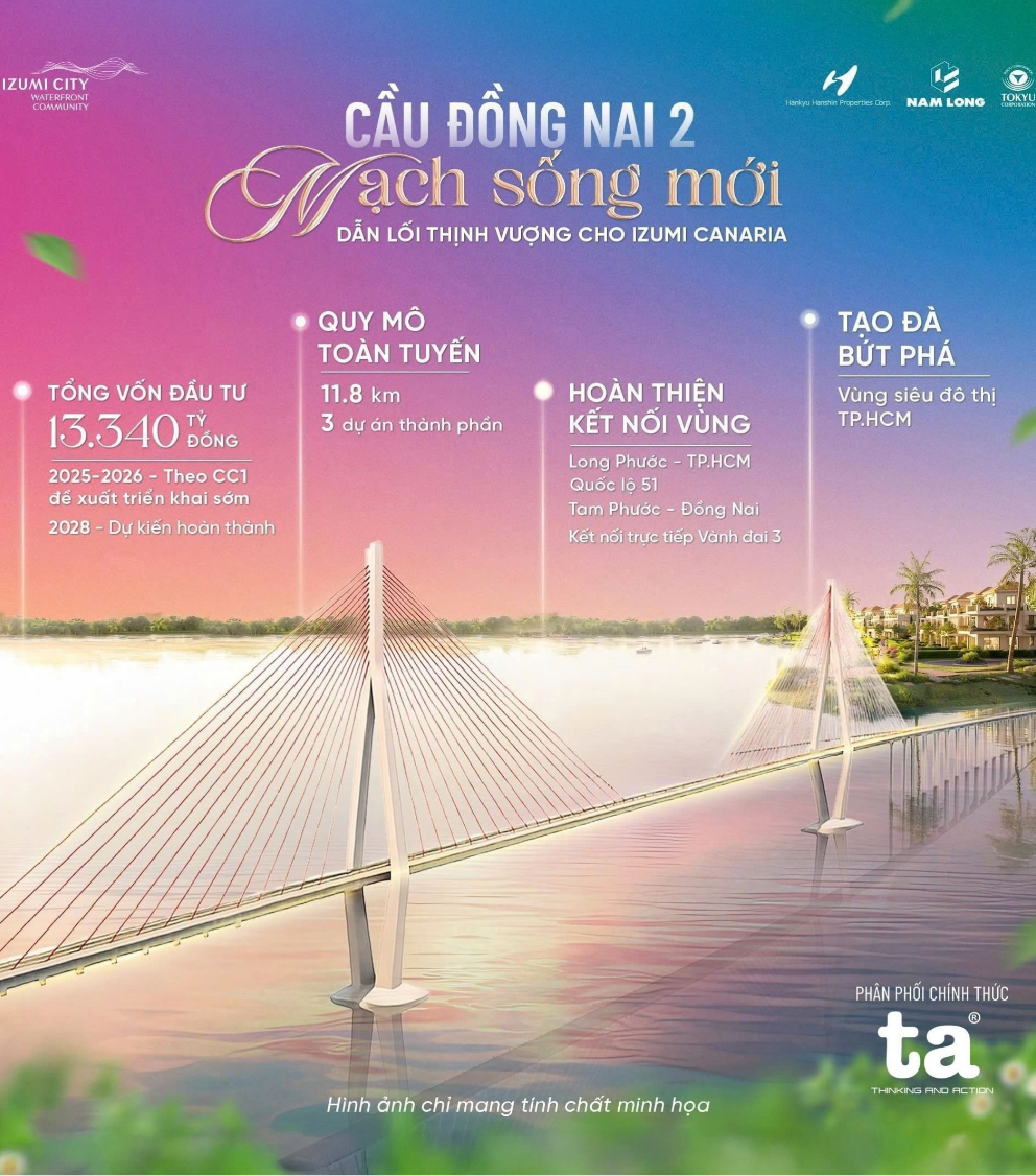 CẦU ĐỒNG NAI 2: MẠCH SỐNG MỚI DẪN LỐI THỊNH VƯỢNG CHO IZUMI CANARIA